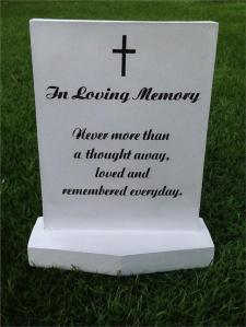 loving memory tombstone